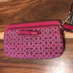 Coach Pink Wristlet